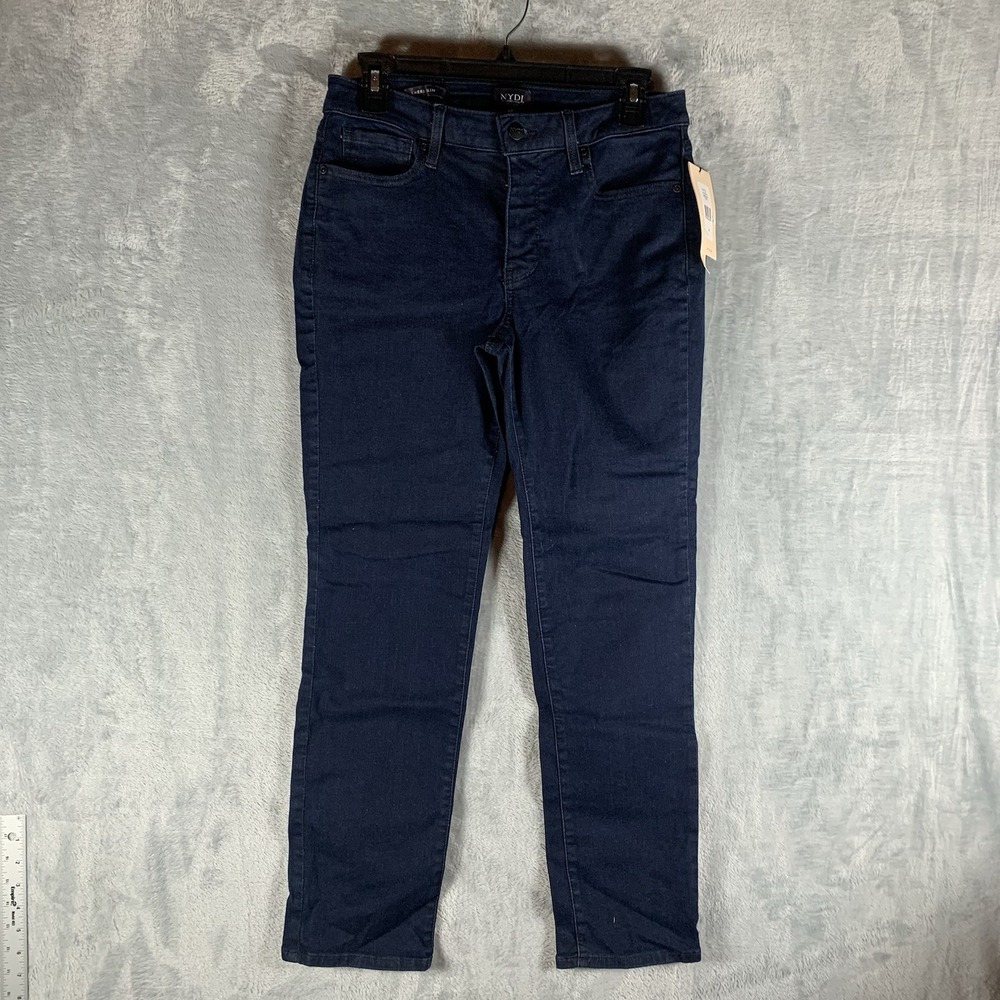 NYDJ Not Your Daughters Jeans Women's Sheri Slim Rinse 6P‎ Petite Dark Wash